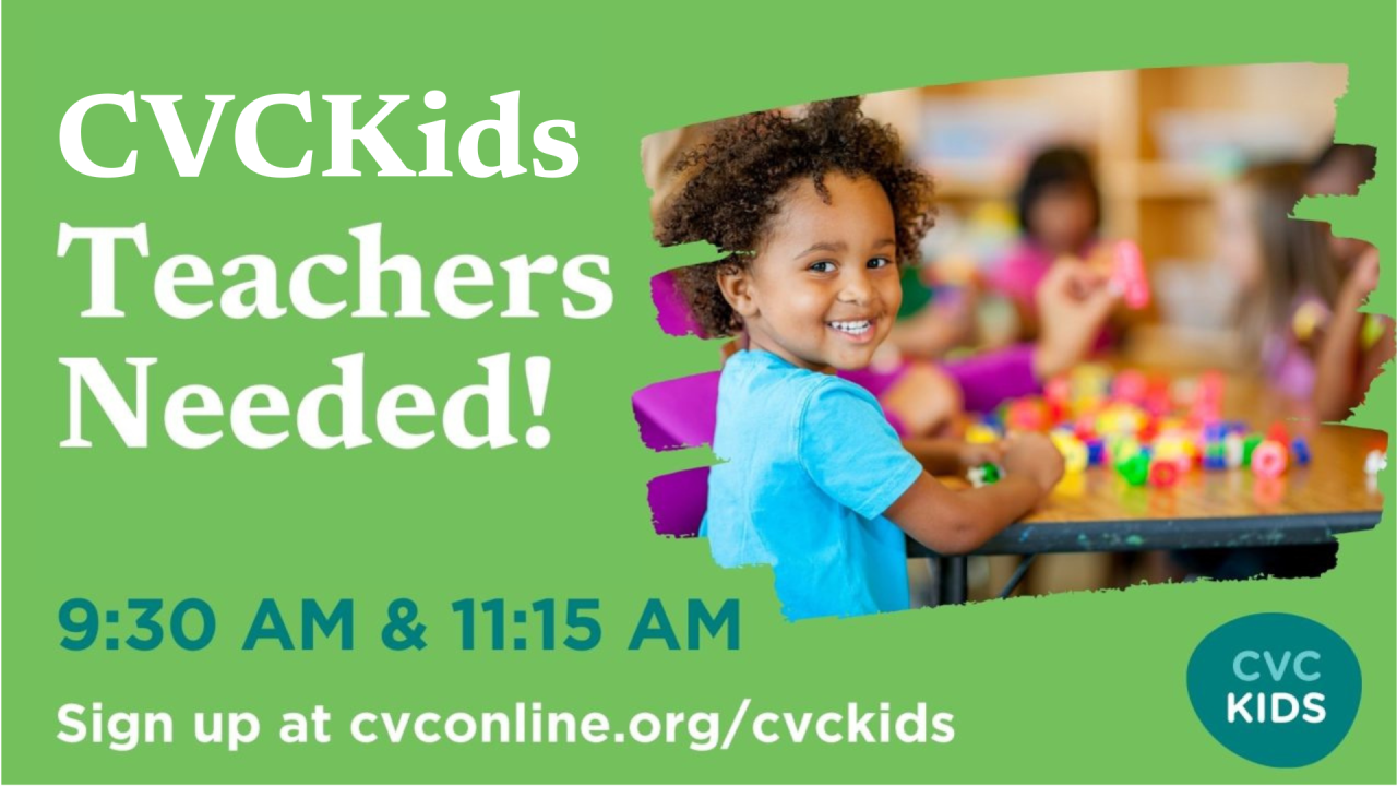CVCKids Teachers Needed Graphic